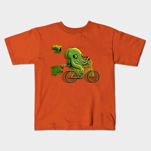 On the Clocktopus Kids T-Shirt by SmannaTales